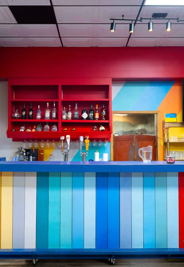 The bar at Restaurant Volga in the Russian Banya.