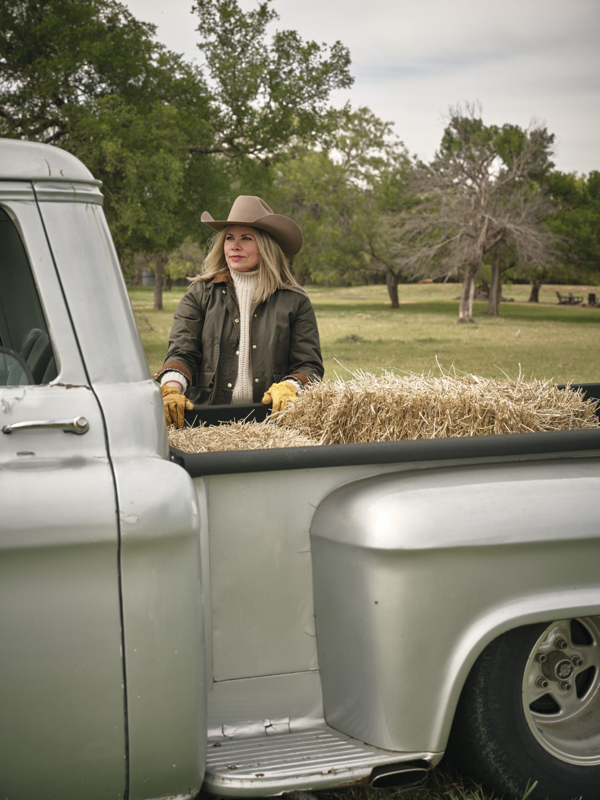Denise McGaha beside her truck